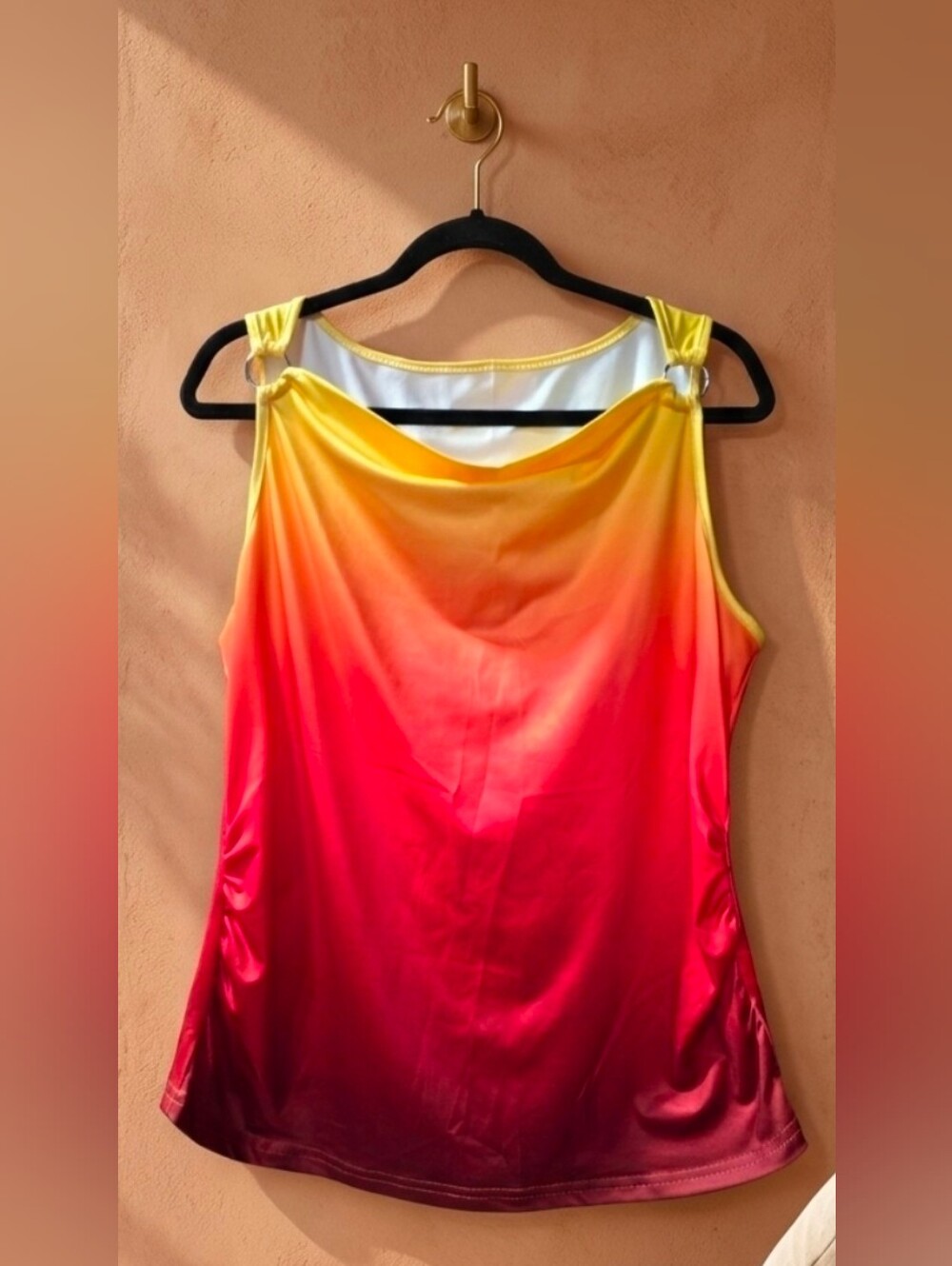 Women’s Gradient Yellow to Pink Sleeveless Top